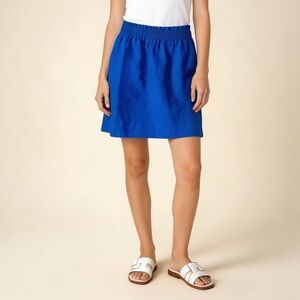 J.CREW FACTORY | Cobalt Blue Linen Blend Mini Skirt Sz 0